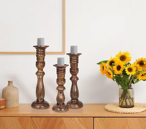 Portavelas Redondo de Madera Hecho a Mano, Soporte para Velas de Té, Impresión Personalizada en 1 Color, Decoración para el Hogar, para Sala de Estar/Mesas, para Navidad y Bodas - Product Image 5