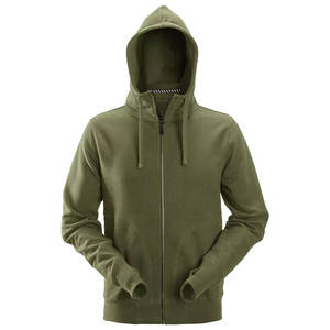 Sweat-shirts à capuche zippés personnalisables avec logo, épais, vierges, pour impression en relief, coupe ample, de haute qualité - Product Image 1