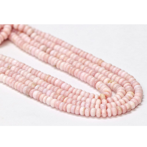 Cuentas de Ópalo Rosa en Forma de Rondelle: Piedra Preciosa Lisa, 5-8 mm, 13 Pulgadas - Product Image 2