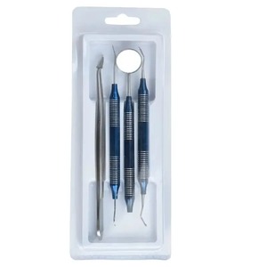 Kit de 4 Piezas de Herramientas Dentales de Acero Inoxidable: Raspador, Espejo y Mango Ergonómico para Eliminar Placa y Sarro - Higiene Bucal - Product Image 4
