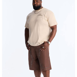 Streetwear Custom <b>Patches</b> Logo <b>Men</b> Denim <b>Shorts</b> With Custom Embossed Design <b>Shorts</b> Printed Chain And Stones Jean <b>Shorts</b> for <b>Men</b> - Product Image 6