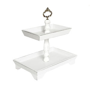 Plateau en bois moderne à 2 niveaux pour les cupcakes Présentoir de fruits Offre Spéciale décor de ferme pour la cuisine, la chambre à coucher et la cuisine - Product Image 5