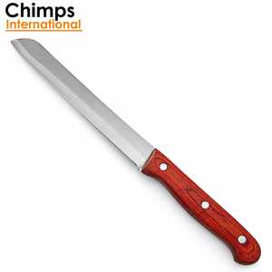 Cuchillo de Chef para Pan de Acero Inoxidable J2 con Acabado Cepillado, Mango de Madera Pakka, Cuchillo de Cocina Ambidiestro para Uso Diario, Precios al por Mayor - Product Image 5