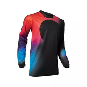 Maillot de motocross, vêtements de sport, grande taille, manches courtes, séchage rapide, respirant, % polyester, faible MOQ - Product Image 3