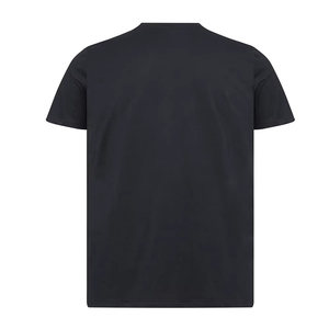 Men's Black Short Sleeve O-Neck Casual T-Shirt Regular Fit Knitted Solid Design 100% Cotton Jersey Fabric - Product Image 2