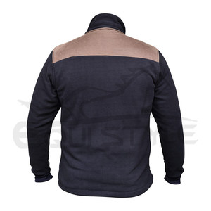 Veste polaire bleue pour homme, col montant, fermeture éclair, manches longues, coupe-vent, chaude, décontractée, entièrement zippée, pour l'hiver - Product Image 2