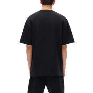 T-shirt Homme Oversize en Coton Lourd 100% Personnalisable avec Logo – Streetwear Épaules Tombantes Uni Noir de Haute Qualité - Product Image 2