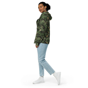 Sweat à capuche unisexe surdimensionné personnalisé en coton et polyester, couleur unie, camouflage, fermeture éclair, grandes tailles - Product Image 5