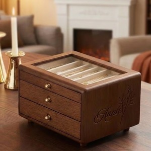 Designer Wooden Jewelry <b>Box</b> with Traditional Decorative Artwork for Home and Gifting Use Wedding Return <b>Gift</b> Boxes - Product Image 3