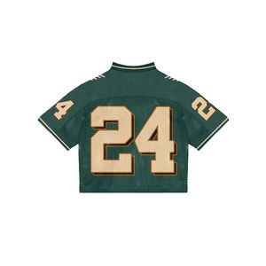 Camisetas de Fútbol Personalizadas con Logotipo OEM de Alta Calidad para Hombre, Camisetas Deportivas Holgadas con Cuello en V, Camisetas de Fútbol con Malla Corta - Product Image 3