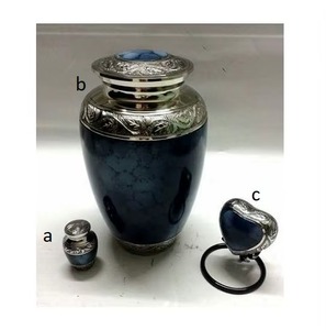 <b>Memorial</b> Keepsake Cremation Urns Elegant Design Metal Coffin Urns for Human Body Adult Ashes Supplier From India - Product Image 4