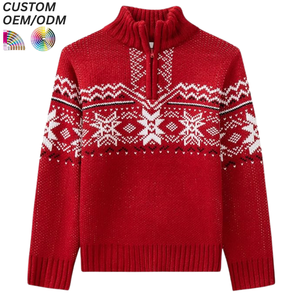 Pull en tricot personnalisé pour garçons, en polyester/coton, anti-boulochage, écoresponsable, vêtements d'hiver décontractés pour enfants, OEM ODM - Product Image 1