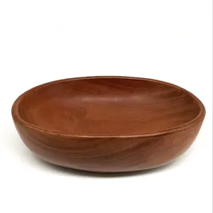 Best Traditional Handcrafted Wooden <b>Bowl</b> with Solid Natural Wood Food <b>Bowl</b> Durable Lightweight for <b>Serving</b> <b>Salad</b> Fruit & Rice - Product Image 4