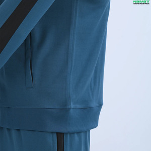 Conjunto de chándal de lujo de punto acanalado para hombre: Top elegante de manga larga y pantalón suave, cómodo y acogedor para el día a día. - Product Image 6