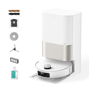Robot aspirateur et serpillière 20000Pa avec vidage automatique, évitement d'obstacles, construction en plastique, moteur sans balais alimenté par batterie, contrôlé par application - Product Image 1