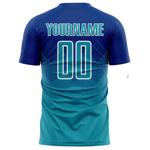 Maillot de football personnalisé sublimé respirant à manches courtes avec nom et numéro d'équipe - Product Image 2