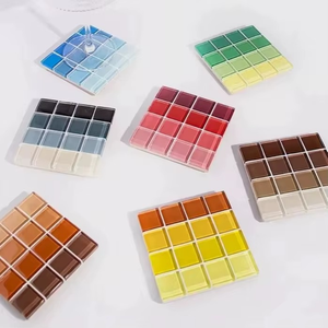 Ensemble de sous-verres en mosaïque faits à la main TCE, vaisselle décorative haut de gamme, sous-verres résistants à la chaleur pour la maison, le bureau, les cadeaux et les fournitures en gros - Product Image 4