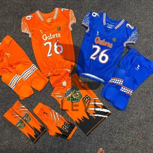 Vente en gros de maillots de football américain à 7 pads, uniformes à manches courtes, ensembles de football universitaire, confortables, élégants, service OEM - Product Image 1