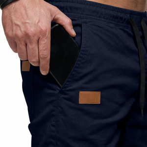 Pantalones Jogger Cargo Azul Marino Oscuro para Hombre, Pantalones Casuales Ligeros con Bolsillos Laterales y Dobladillo Elástico - Product Image 3