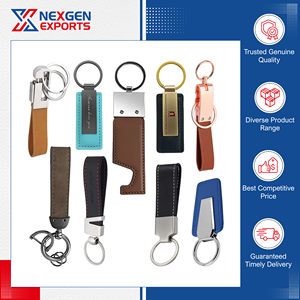 Highest Standard Top Notch Quality Rectangle Shape PU <b>Leather</b> Luxury <b>Key</b> <b>Chain</b> Customized Logo Color Options Portable Design - Product Image 4