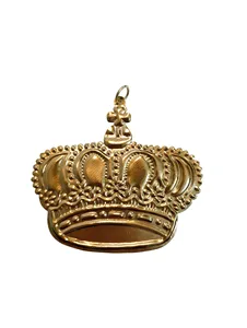 Corona de Metal Dorada Vintage al por Mayor, Decoración Colgante de Lujo, Adorno de Corona Real, Decoración Metálica Antigua para el Hogar, Adorno Colgante de Pared - Product Image 1