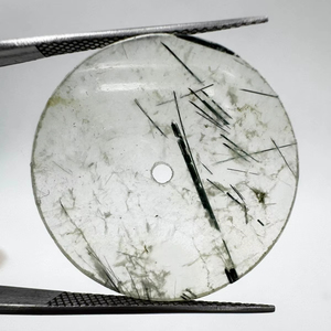 หน้าปัดนาฬิกาแบบแบนสีดำธรรมชาติ รูไทล์ ขนาด 31.50 มม. หนา 1 มม. รูตรงกลาง 2 มม. - Product Image 1