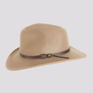 Sombrero Vaquero Occidental de Fieltro de Lana Beige Personalizado al por Mayor, Estilo Fedora de Ala Ancha con Banda de Cuero para Hombres y Mujeres - Product Image 5
