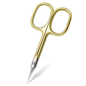 Tijeras de Manicura Extra Finas Curvadas de Color Dorado 2026, Tijeras Pequeñas Profesionales para Cutículas - Product Image 1