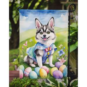Multicolor Alaskan Klee Kai Easter Egg Hunt Garden Flag <b>Mailbox</b> Decorative Yard Banner for Patio Artwork for Flower Beds & Lawn - Product Image 3
