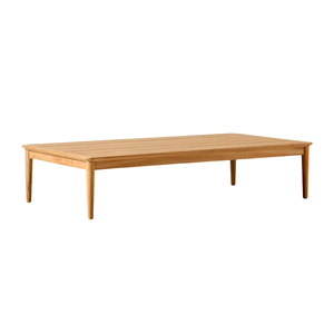 Mesa de Centro Rectangular de Teca Sólida de Estilo Escandinavo, Diseño Minimalista con Tablero de Listones para Sala de Estar, Muebles Ecológicos - Product Image 2