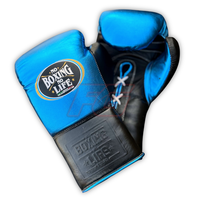 Guantes de Boxeo Personalizados Sin Cordones para Adultos, MMA, Cuero Genuino Premium, Dedos Completos, Agarre Elástico, Transpirables