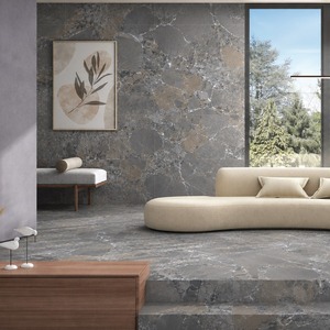 Azulejos de Porcelana Opera Grey de 600x1200 mm, Acabado Mate, Aspecto de Mármol, para Pisos y Paredes de Salas de Estar, Baños y Hoteles - Product Image 1