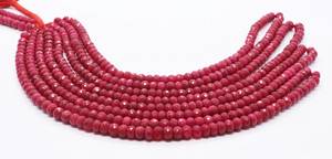 Cuentas facetadas de rubí africano teñido AAA, cuentas de corindón rubí de 6-7 mm, cuentas sueltas de rubí rojo natural de 20 pulgadas - Product Image 6
