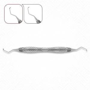 Curette Gracey Mini 7/8 à double extrémité, instrument dentaire parodontal pour surfaces buccales et linguales postérieures, manche creux de 10 mm - Product Image 2