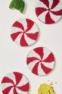 Handmade <b>Beaded</b> Heart <b>Coaster</b> Set Romantic Drink <b>Coaster</b> Round Bead Embroidery Table Decor Love Theme Durable HK EXPORTS - Product Image 3