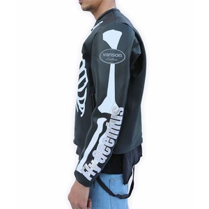 เสื้อแจ็คเก็ตหนัง VANSON รุ่น BONE สีดำ แบบรักษ์โลก พร้อมระบบทำความร้อน กันลม สไตล์สตรีทแวร์ - Product Image 1