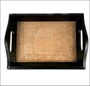 Bandeja árabe, bandeja islámica, bandeja metálica para servir, bandeja dorada, bandeja cortada con láser, bandeja para Ramadán, bandeja para Eid, decoración árabe, bandeja de lujo, bandeja para hotel - Product Image 6