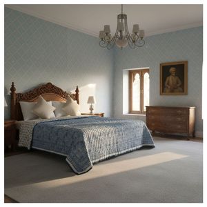 Couette en coton imprimée à la main, taille Queen, style traditionnel, pour toutes les saisons, ensemble de couette pour la maison, meilleur prix - Product Image 1
