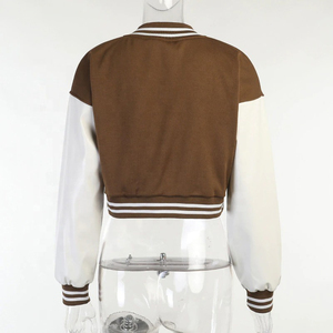 Veste universitaire pour femme grande taille, personnalisable avec logo, en polaire pour l'hiver, style décontracté, vente en gros - Product Image 5