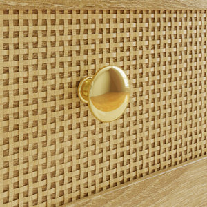 Mesa de centro redonda de 39,4 W con diseño de ratán y cajón - Product Image 4