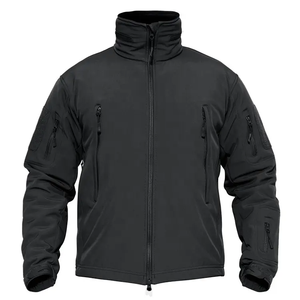 Men_s <b>Slim</b> <b>Fit</b> Lightweight Softshell Winter <b>Jacket</b> Woolen Spandex Hoodie Collar Custom Logo Pocket Decoration Spring - Product Image 1