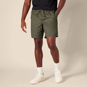 Shorts de plage écologiques pour hommes, taille élastique, séchage rapide, imprimé numérique, motif uni, pour la natation et les vacances, service OEM - Product Image 3