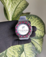 Pragalbh Jewels Maßgefertigte Diamant-Uhr Vereiste Moissanit-Lünette Edelstahl Luxus Hip-Hop-Uhr für Männer und Frauen