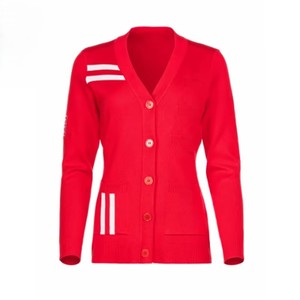 Cárdigan de Punto Transpirable Personalizado con Cuello en V, Lana/Acrílico, de Alta Calidad, para Hermandades y Fraternidades Universitarias - Product Image 4