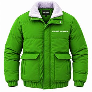 Quilted Puffer <b>Jacket</b> <b>For</b> <b>Men</b> <b>Shearling</b> Fleece Collar Winter Coat Wholesale Custom Padded Insulated Bomber <b>Jacket</b> Manufacturer - Product Image 6