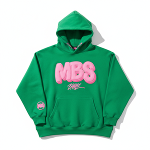Sudadera con Capucha de Algodón Grueso con Estampado 3D Personalizado, Unisex, Estilo Urbano, Oversize, de Alta Calidad, Verde, con Forro Polar - Product Image 1