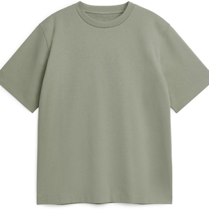 เสื้อยืดคอตตอนหนาน้ำหนักมากทรงโอเวอร์ไซส์สำหรับผู้ชาย แบบไหล่ตก ไม่มีลาย แบรนด์เสื้อผ้าเปล่าๆ รับผลิตตามสั่ง - Product Image 5