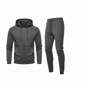 Ensemble de survêtement unisexe personnalisé en polaire polyester/coton léger 2 pièces pour la gym, l'entraînement et le jogging – Vente en gros - Product Image 6