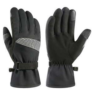 Gants de ski professionnels en cuir imperméable à prix très bas et de haute qualité, personnalisables - Product Image 1