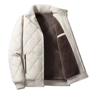 Veste d'hiver épaisse pour hommes, parka en toile de couleur unie avec col montant, vêtements d'extérieur rembourrés en duvet rembourrés en coton - Product Image 1